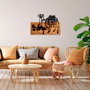 Wallity Yok Deve Escultura de Pared en Nogal y Negro